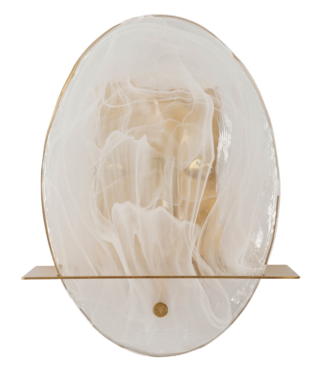 Aplica de perete Portlan, Mauro Ferretti, 1 x E14, 40W, 20x11x25 cm, sticla/fier, auriu/natural - imagine 7